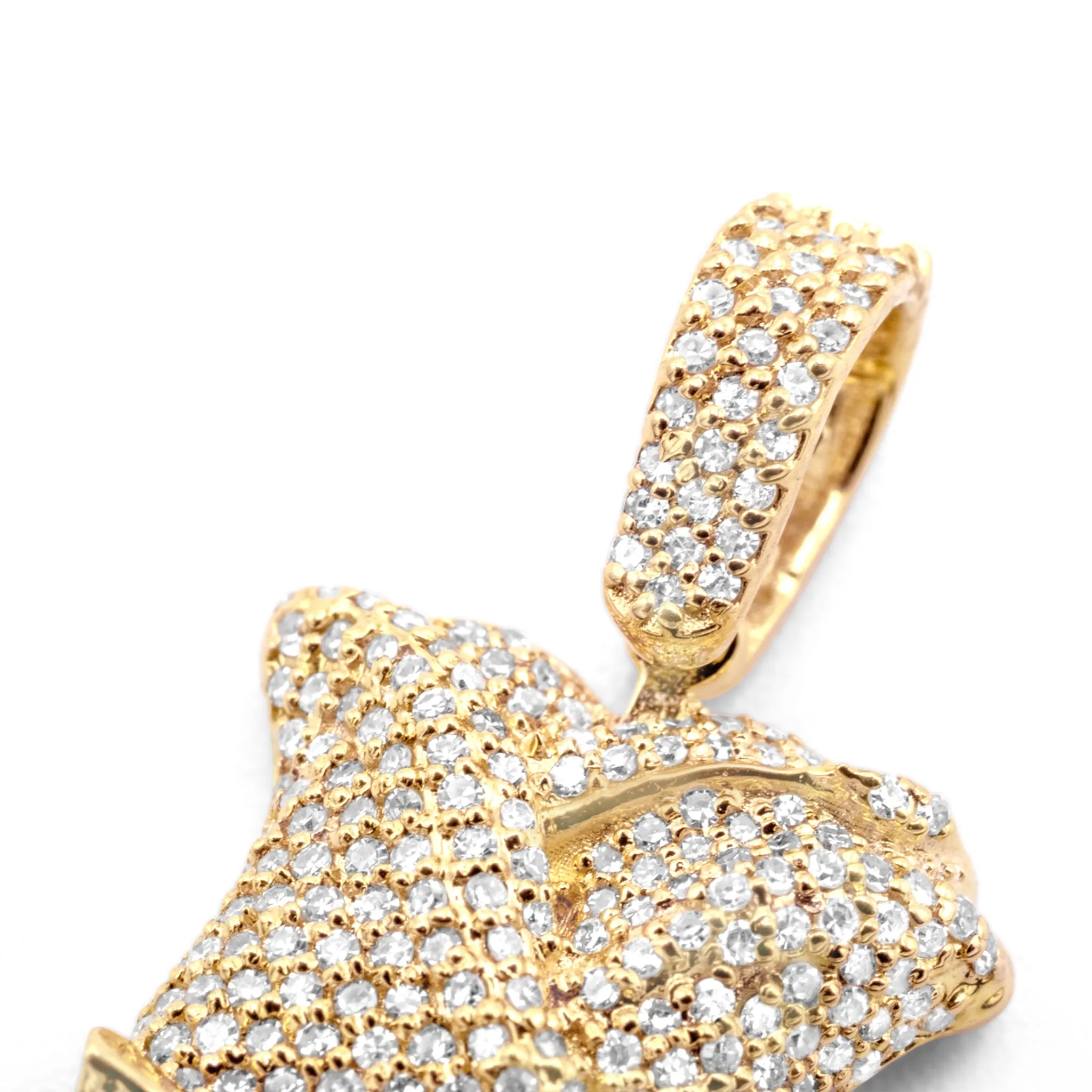 10K Yellow Gold Rose Diamond Pendant 1.74CTW