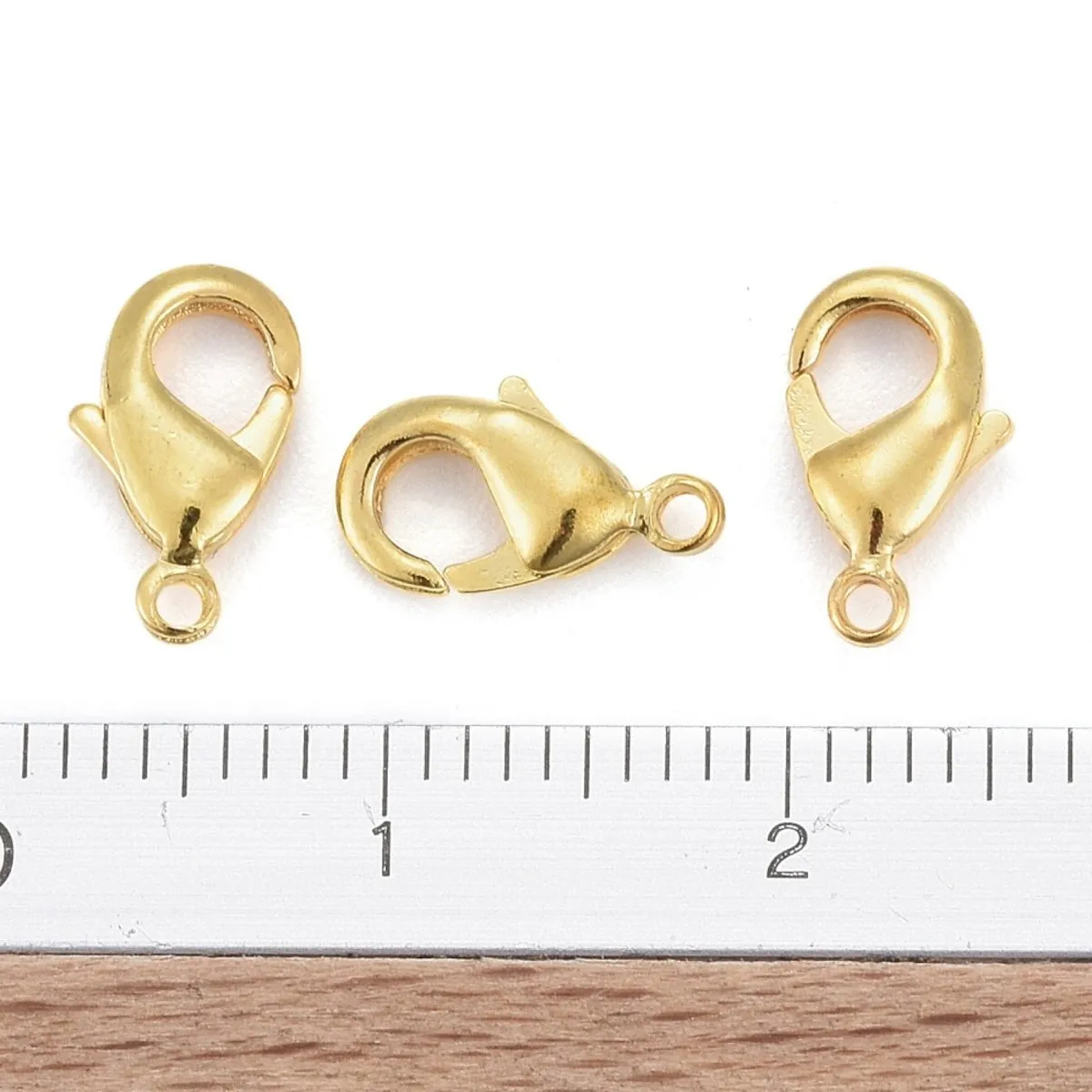 10mm Parrot Clasp & Tags (10) - Gold