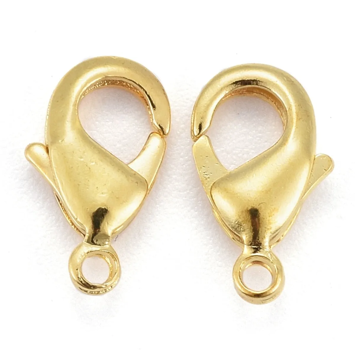 10mm Parrot Clasp & Tags (10) - Gold