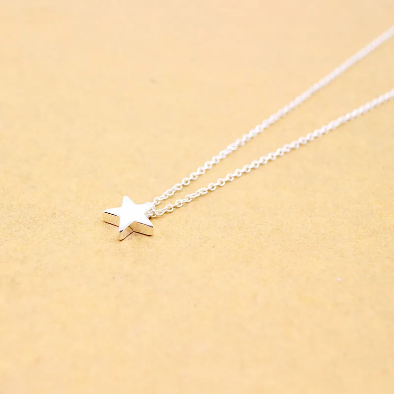 2017 New Women chocker gold Silver Chain star heart choker Necklace Jewelry collana Kolye Bijoux Collares Mujer Collier Femme