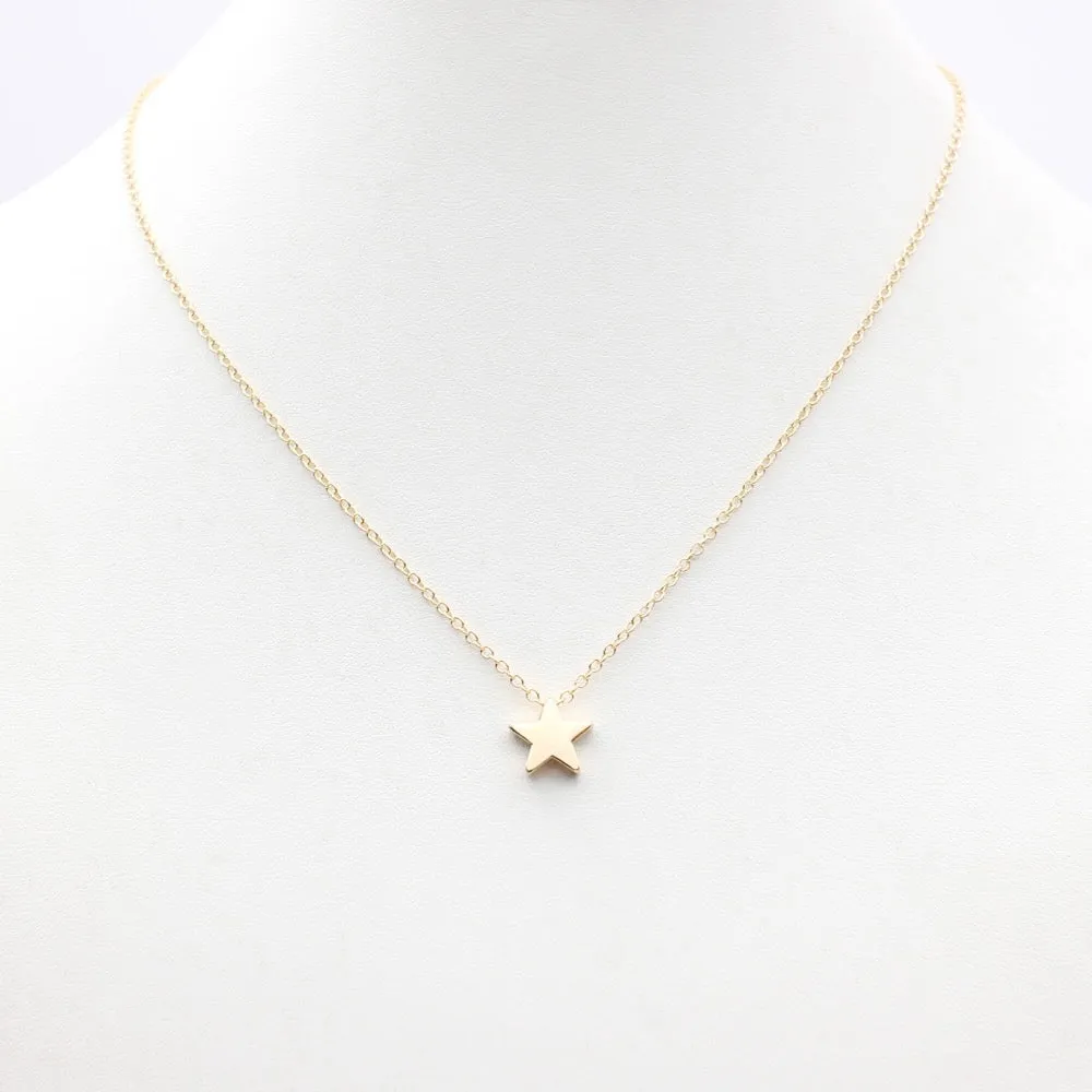 2017 New Women chocker gold Silver Chain star heart choker Necklace Jewelry collana Kolye Bijoux Collares Mujer Collier Femme