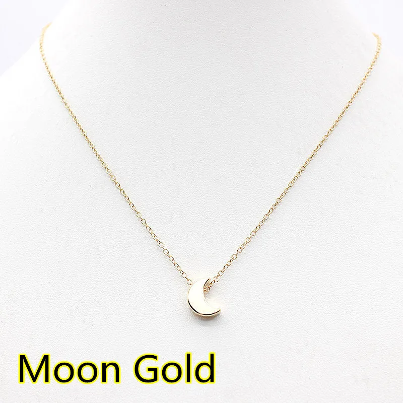 2017 New Women chocker gold Silver Chain star heart choker Necklace Jewelry collana Kolye Bijoux Collares Mujer Collier Femme