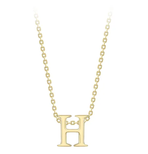 9ct Yellow Gold Initial Pendants A-Z
