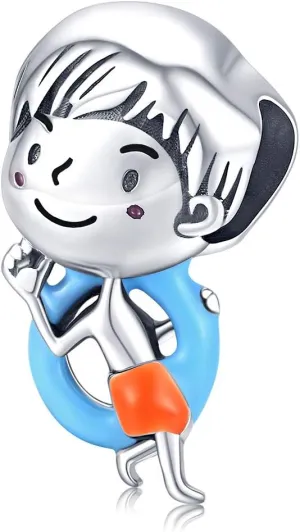 Boy OR Girl Charm 925 Sterling Silver Family Charm Compatible with Pandora, Troll, Chamilia, Biagi Bracelets