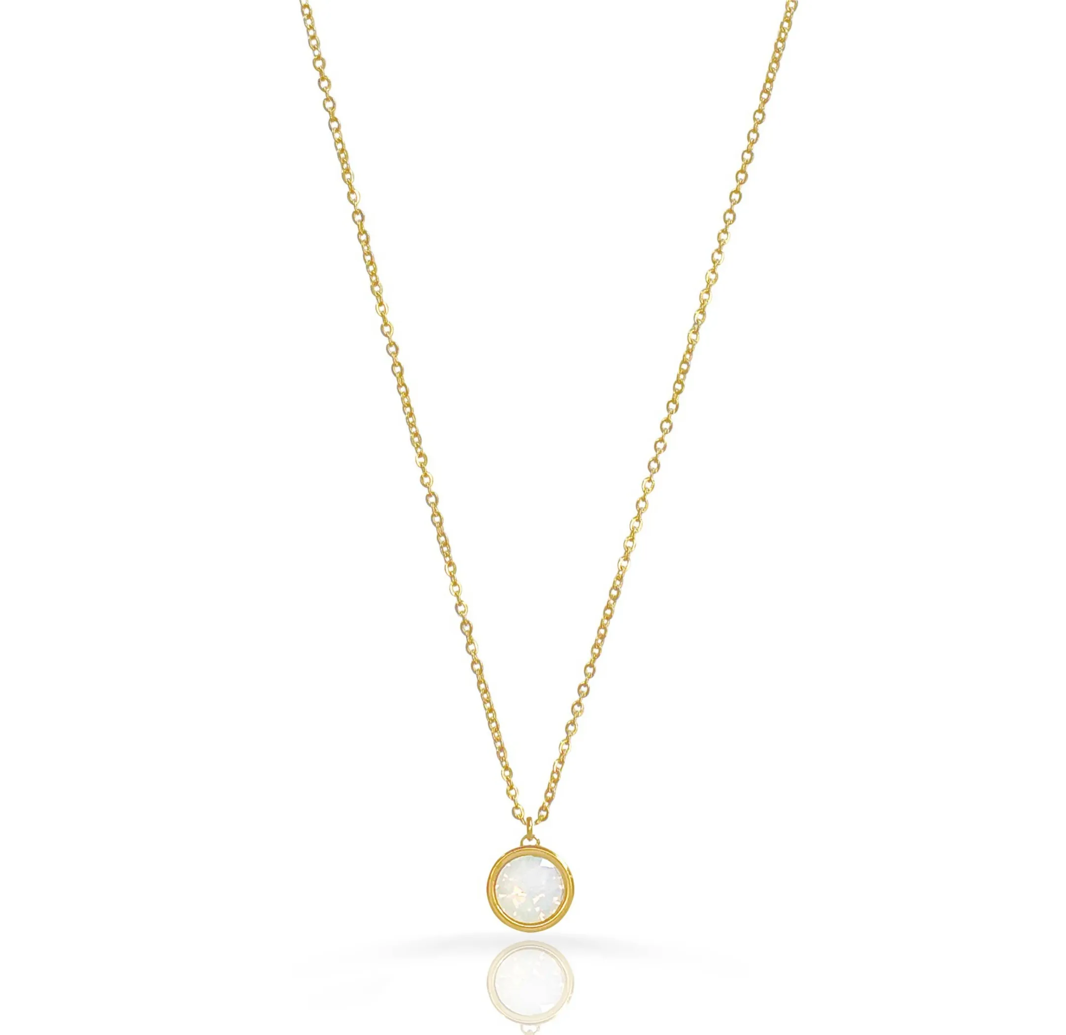 DESIREE OPAL BIRTHSTONE PENDANT NECKLACE - OCTOBER