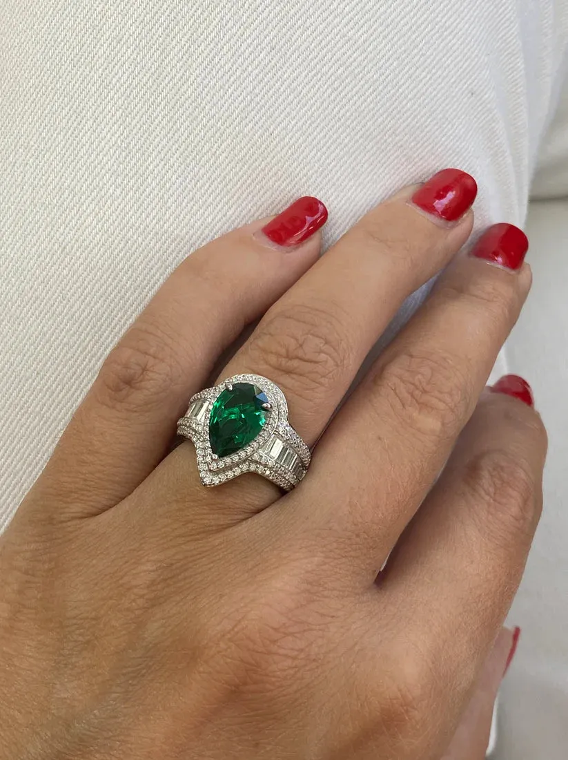 Elizabeth 63 Ring Emerald Green - 7