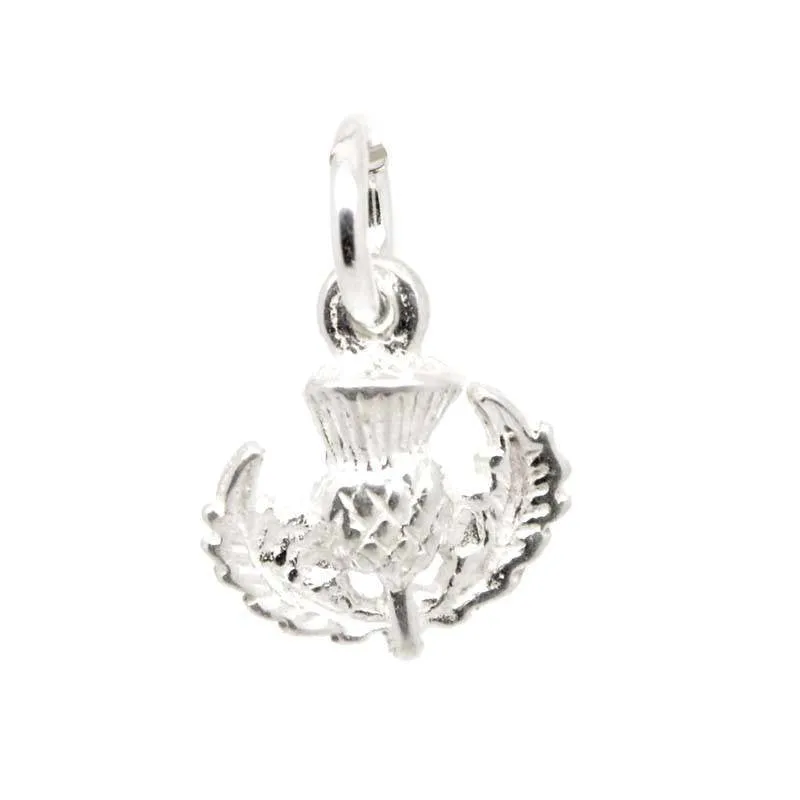 Gold Small Scottish Thistle Charm