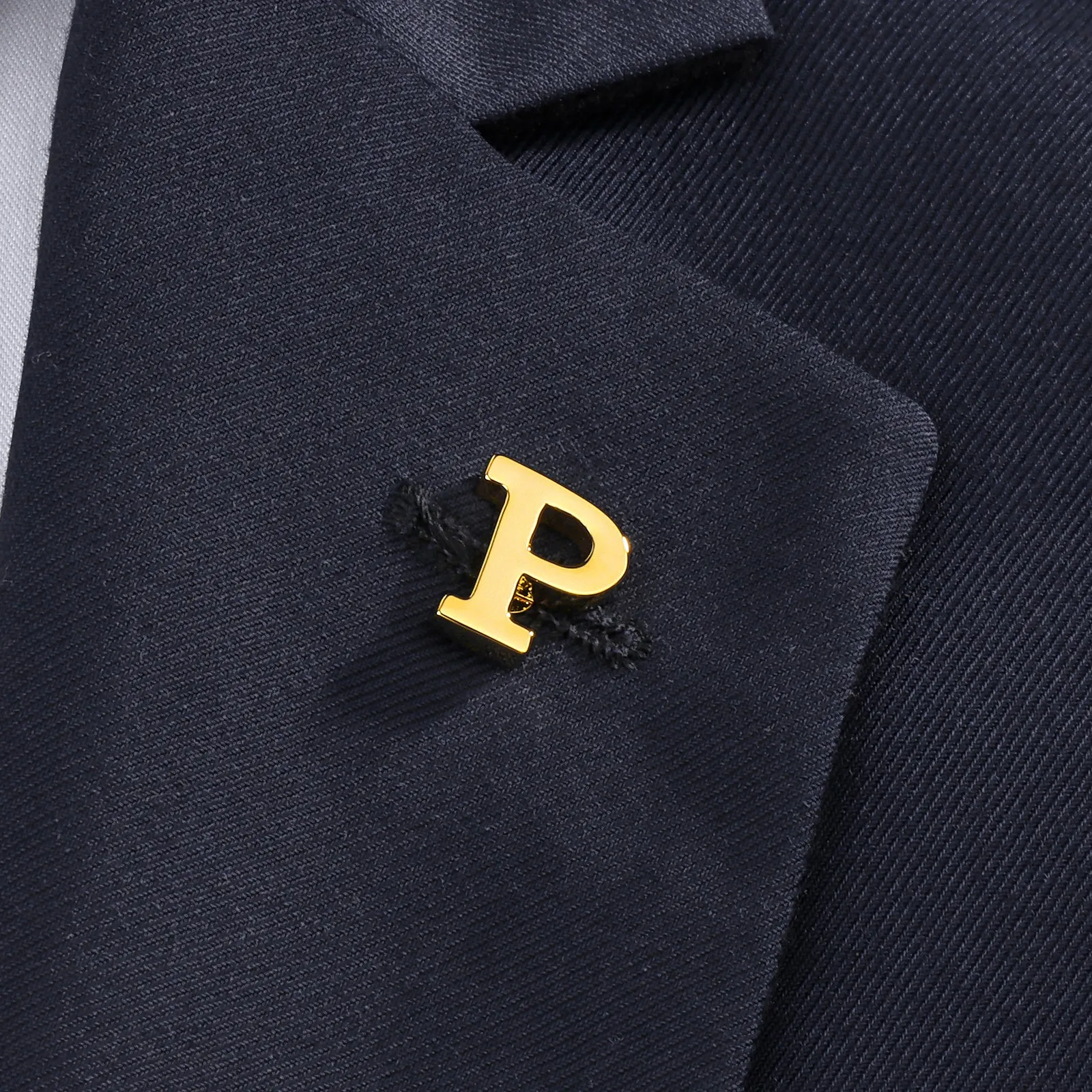 HAWSON Gold Color Initial Lapel Pin for Men