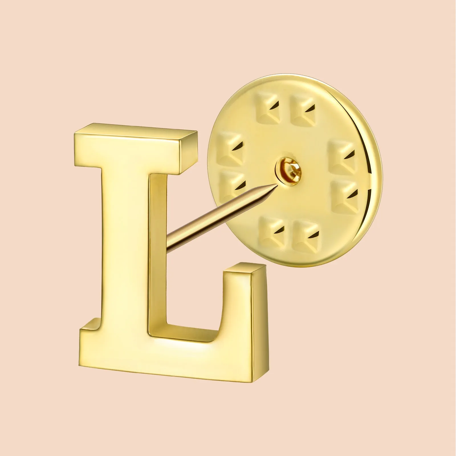 HAWSON Gold Color Initial Lapel Pin for Men