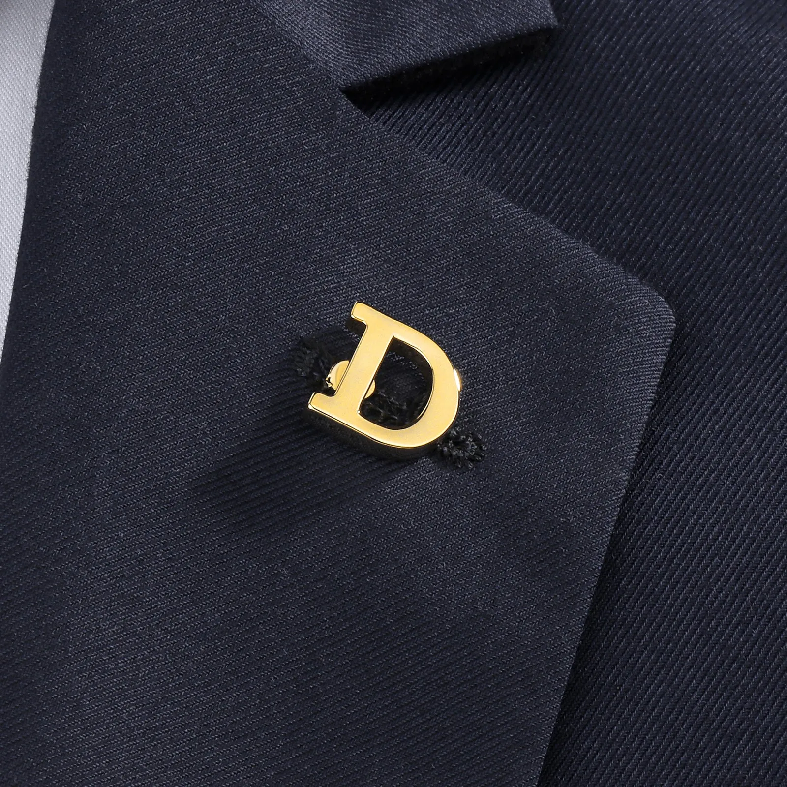 HAWSON Gold Color Initial Lapel Pin for Men