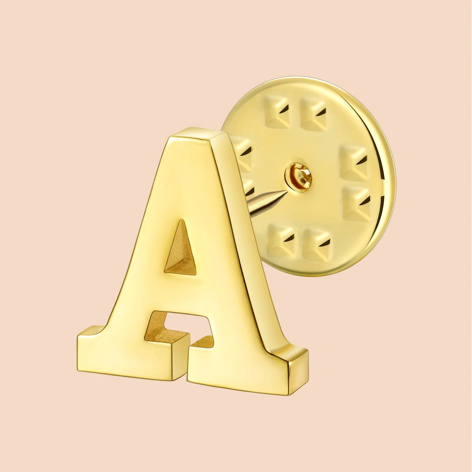 HAWSON Gold Color Initial Lapel Pin for Men