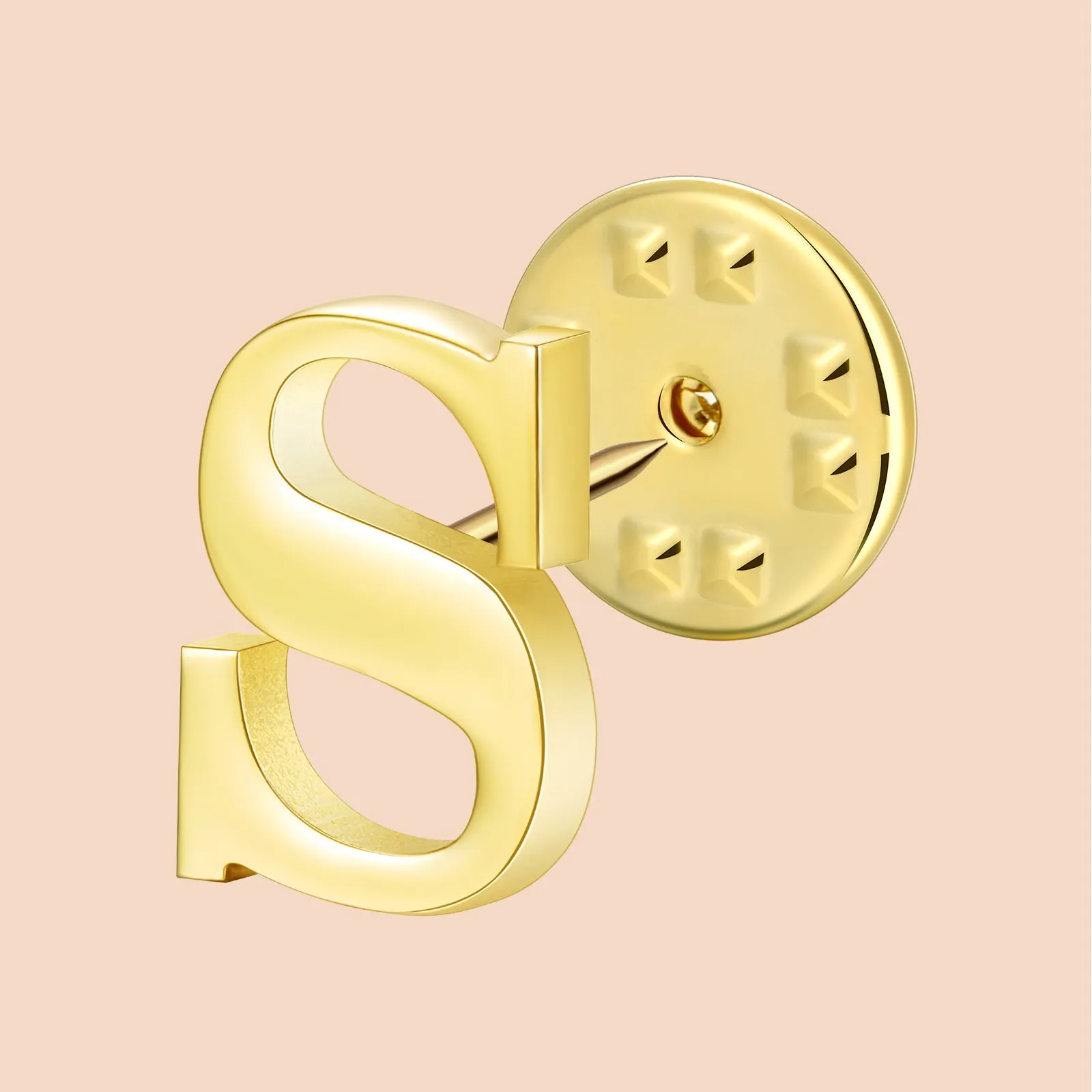 HAWSON Gold Color Initial Lapel Pin for Men