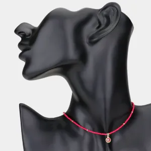 iLLASPARKZ Evil Eye Pendant Beaded Choker Necklace