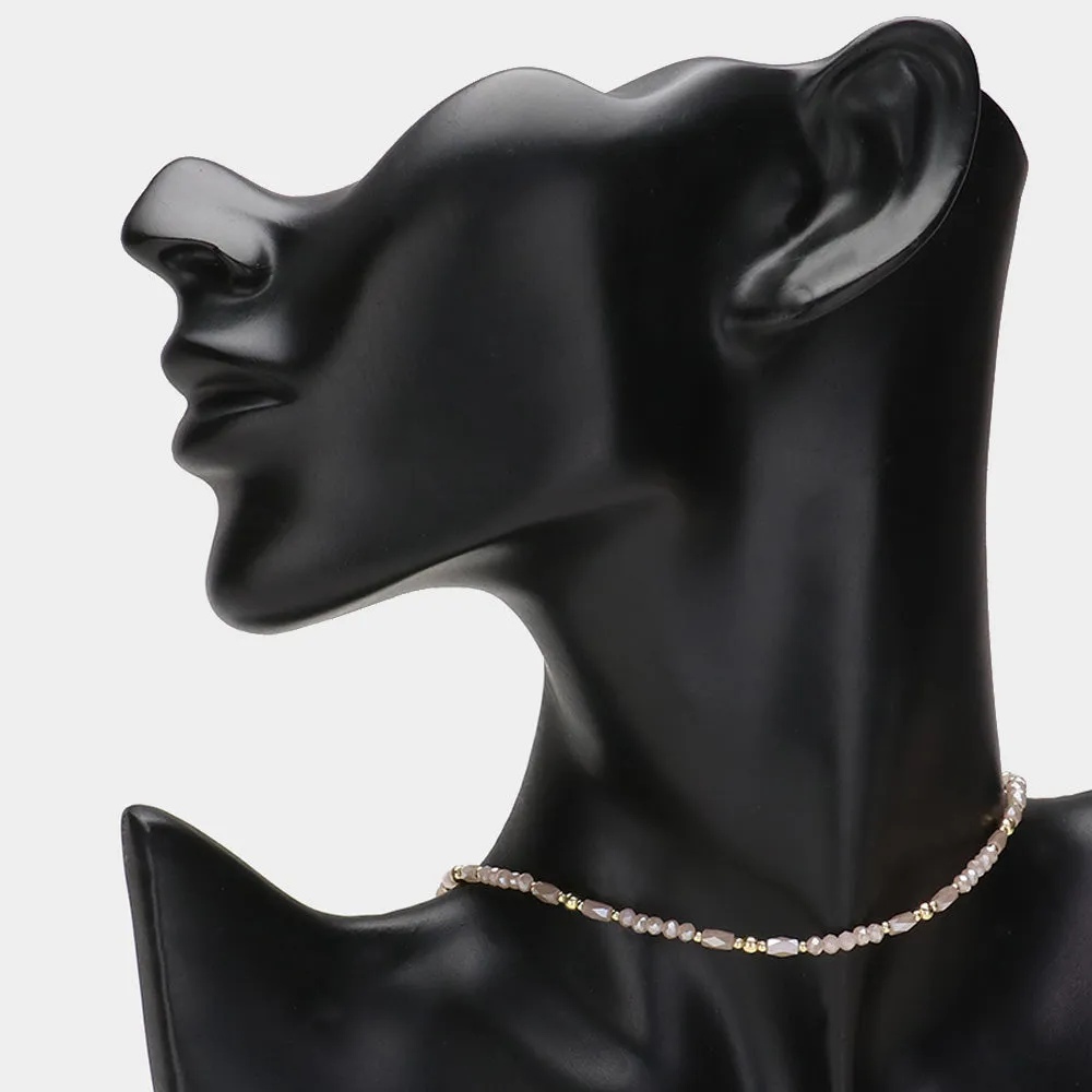 iLLASPARKZ Faceted Beaded Choker Necklace