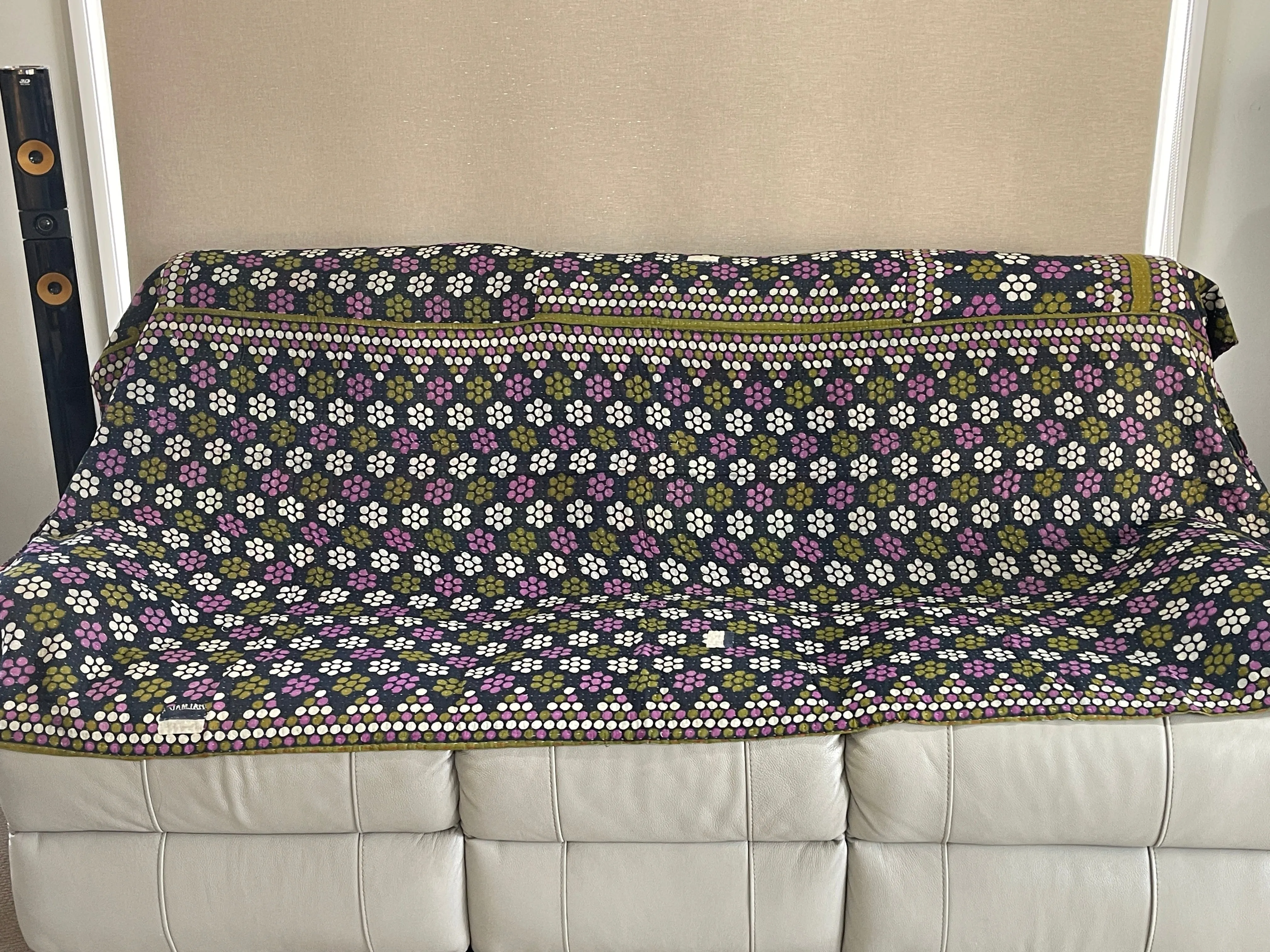 Indian Handmade Cotton Vintage Kantha Quilt Bedspread Throw- Aarti
