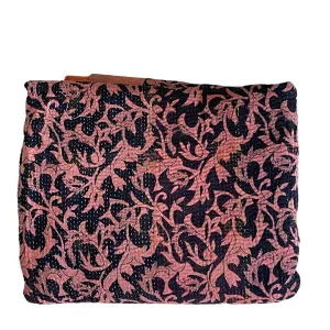 Indian Handmade Cotton Vintage Kantha Quilt Bedspread Throw- Abha