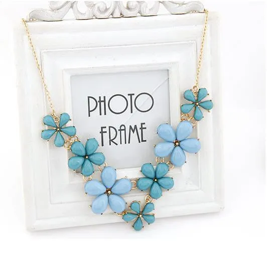 Necklaces & Pendants for Women Fashion Statement Collares Resin Flower Necklace Collier Femme Choker Colar Jewlery Bijoux