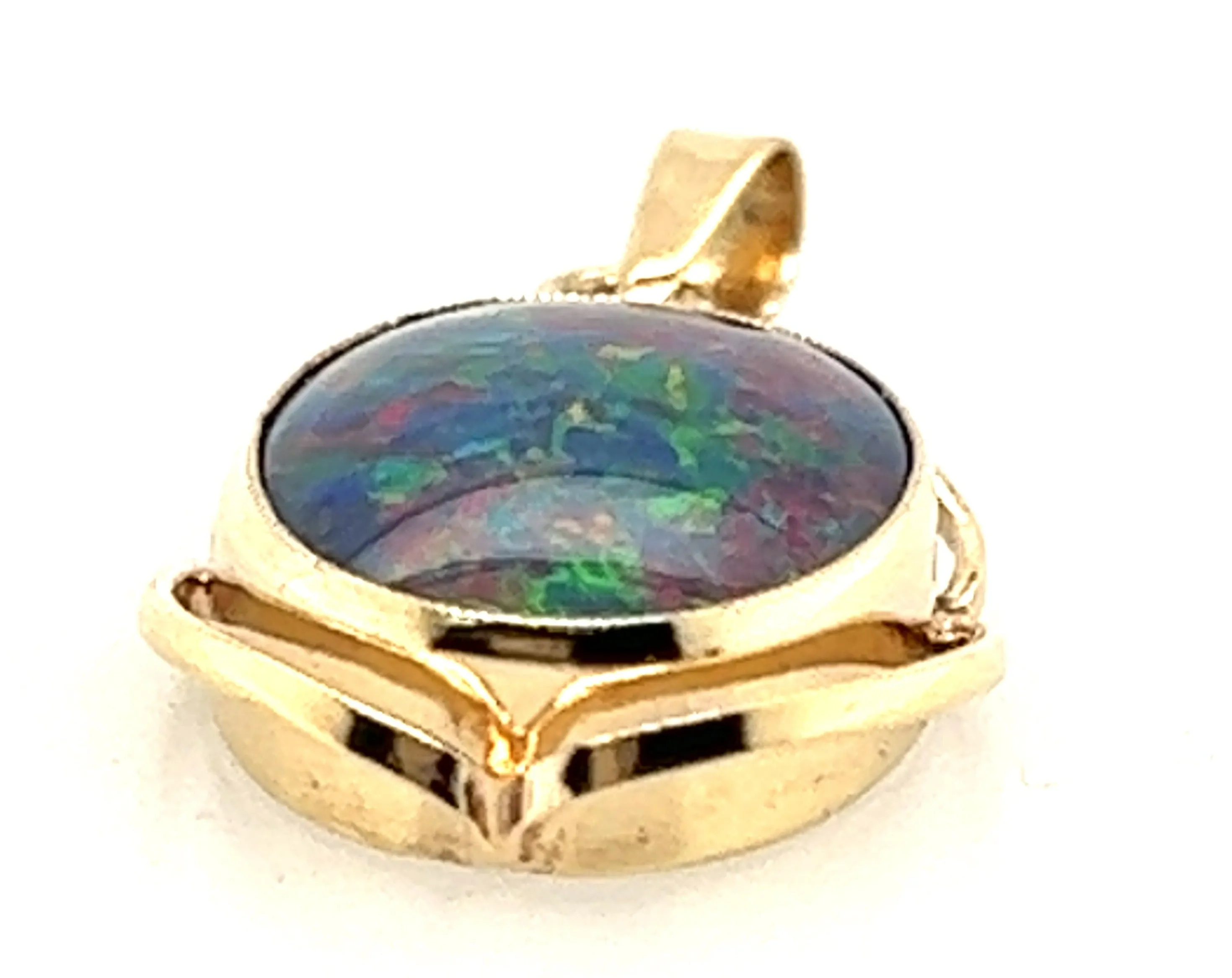 Opal Triplet & 9ct Yellow Gold Pendant