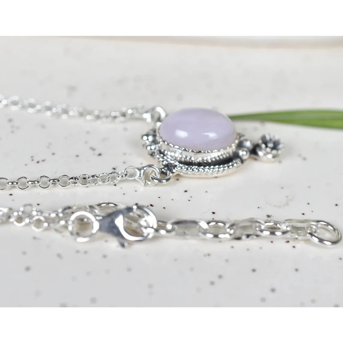 Pink Opal Native American  Pendants - 925 Sterling Silver Southwestern Style Pendant