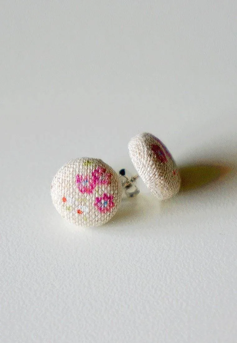 Rose Dew Stud Earrings