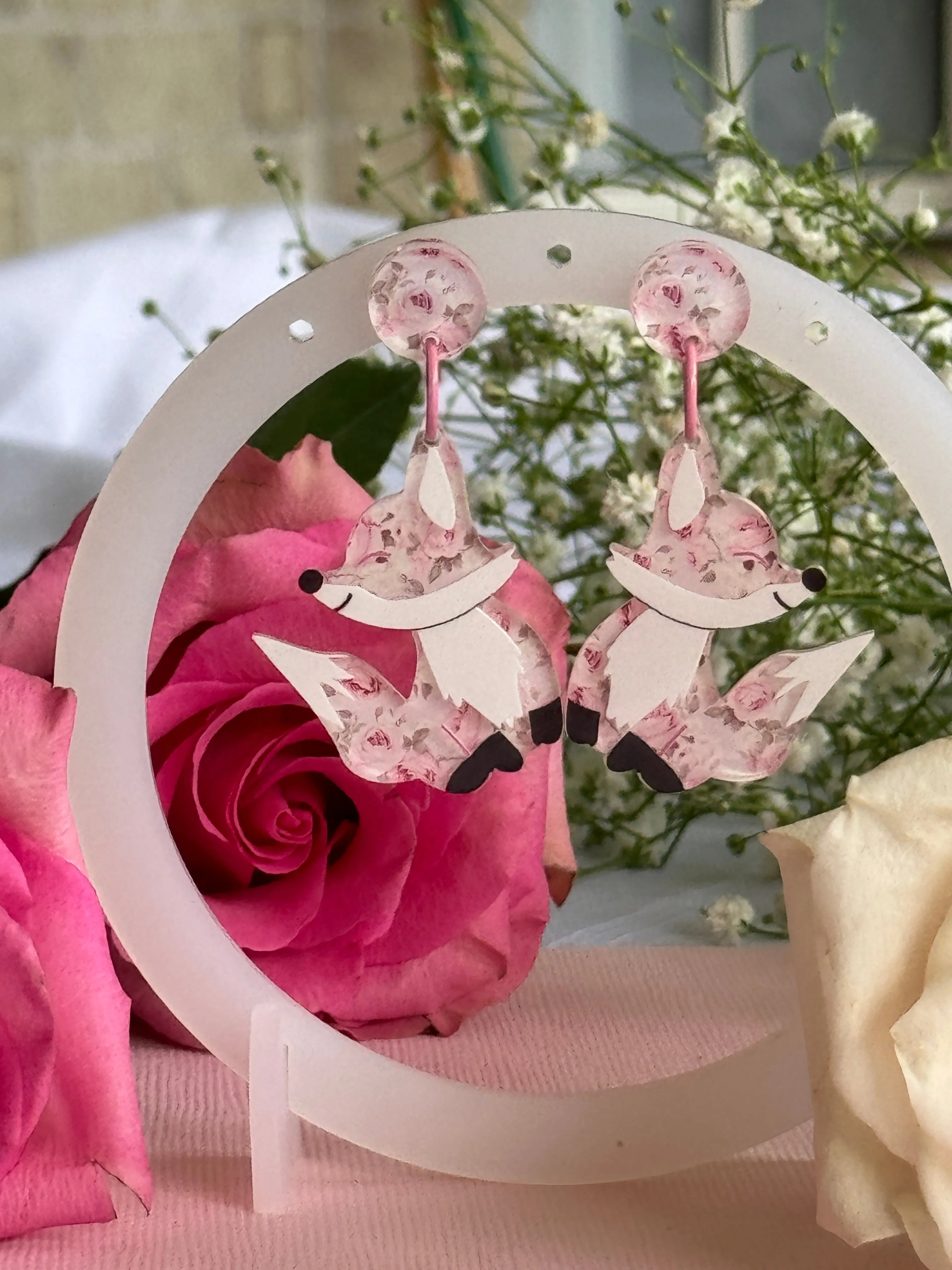 Rose the fox 🦊 - earrings - Set of 2