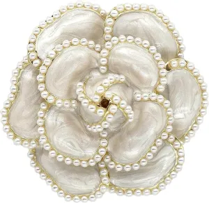 SB360 - White Flower Brooch