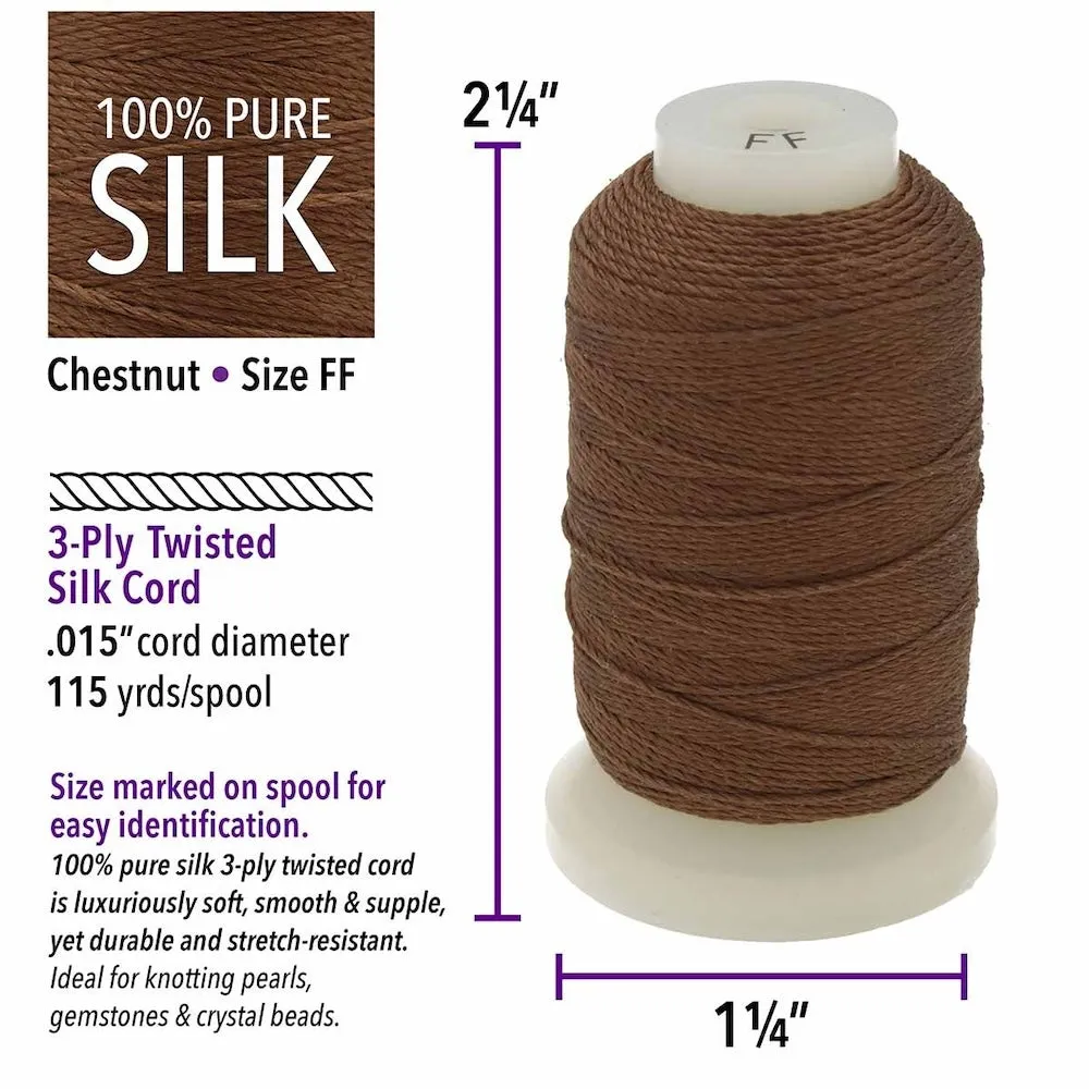 Silk Thread - CHESTNUT .38mm (10m)