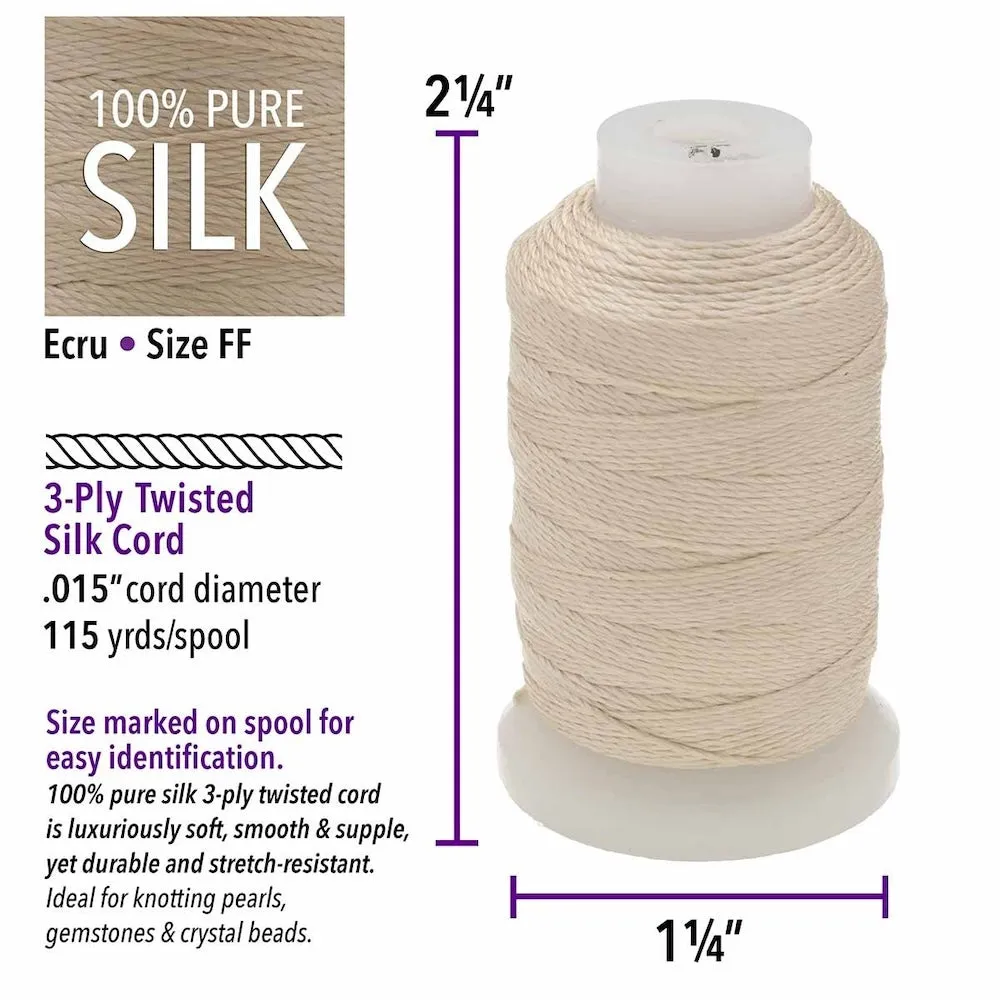 Silk Thread - ECRU .38mm (10m)