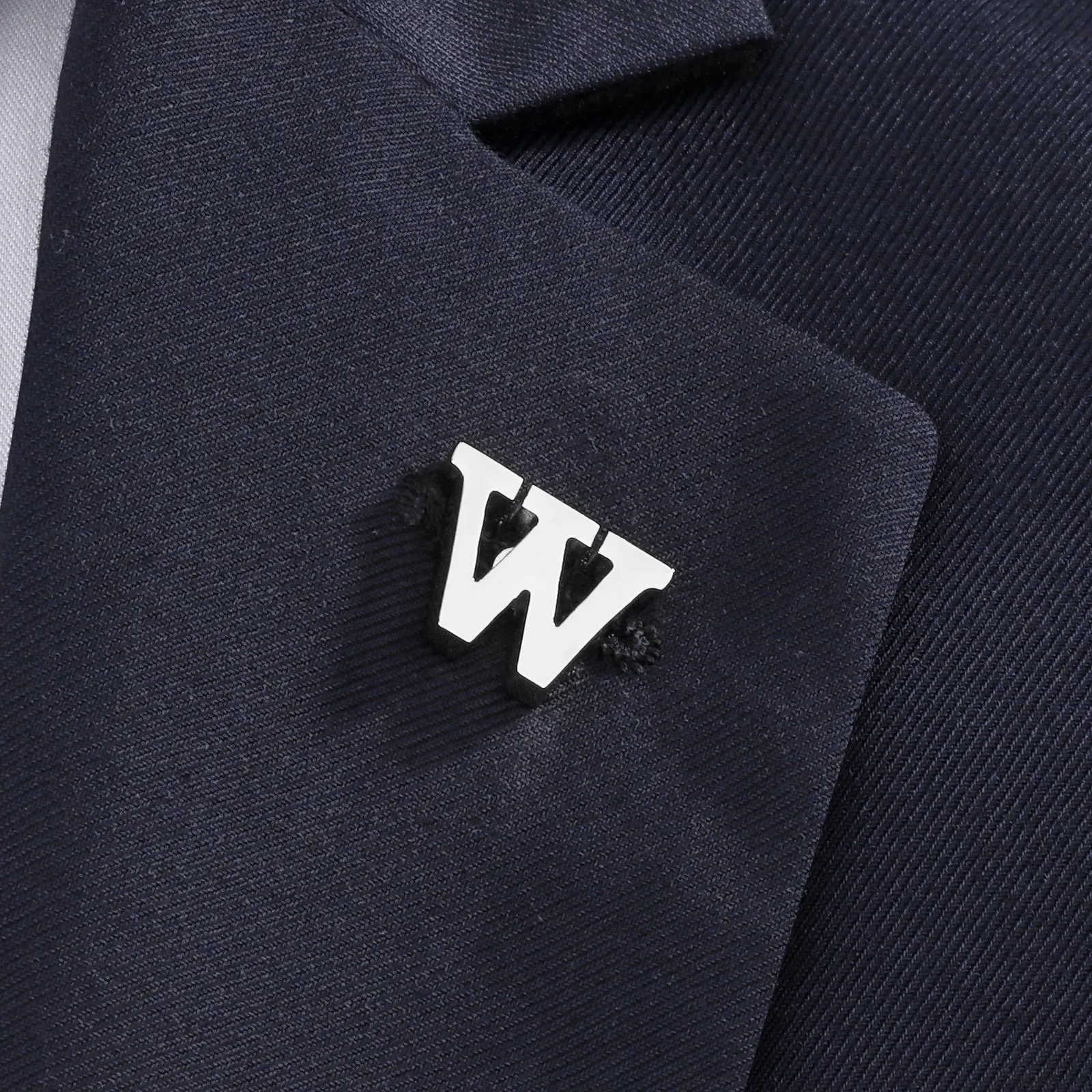 Silver Color Initial Lapel Pin for Men