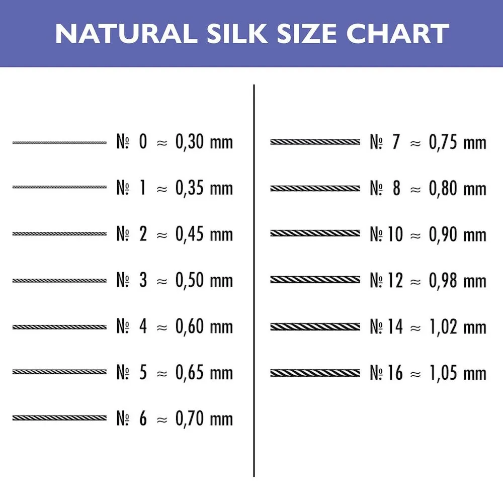 Size 12 (.98mm) Silk Thread - White