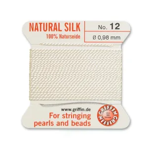 Size 12 (.98mm) Silk Thread - White