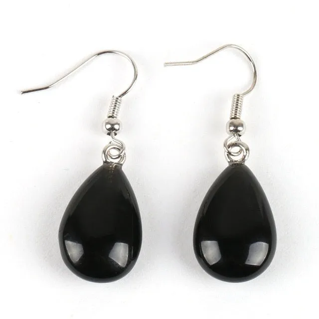 Water Drop Opal Crystal Stone Earring
